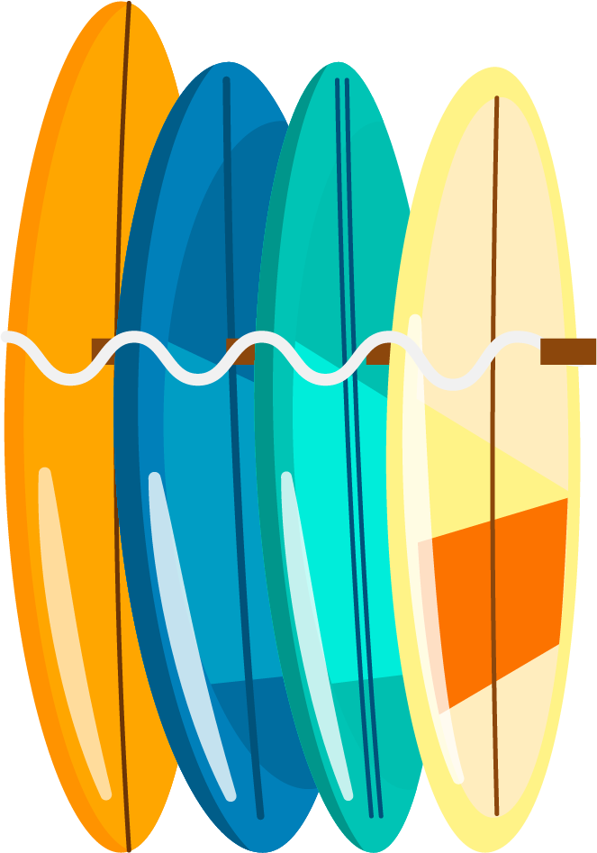 surf boards clipart